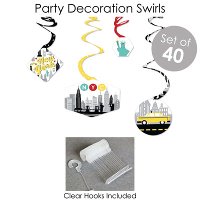 NYC Cityscape - New York City Party Supplies - Banner Decoration Kit - Fundle Bundle