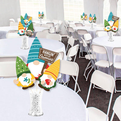 Garden Gnomes - Forest Gnome Party Centerpiece Sticks - Showstopper Table Toppers - 35 Pieces