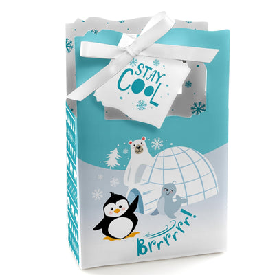 Arctic Polar Animals - Winter Baby Shower or Birthday Party Favor Boxes - Set of 12
