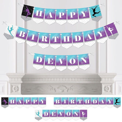 Personalized Must Dance to the Beat - Dance - Custom Dance Party Bunting Banner and Decorations - Happy Birthday Custom Name Banner