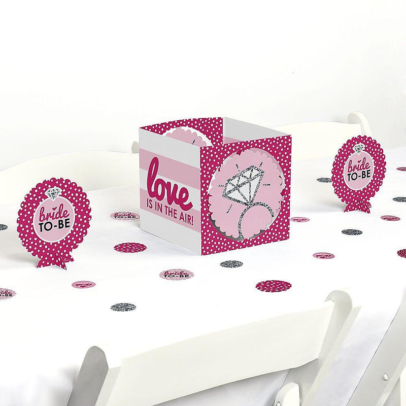 Bride-To-Be - Bridal Shower or Classy Bachelorette Party Centerpiece and Table Decoration Kit