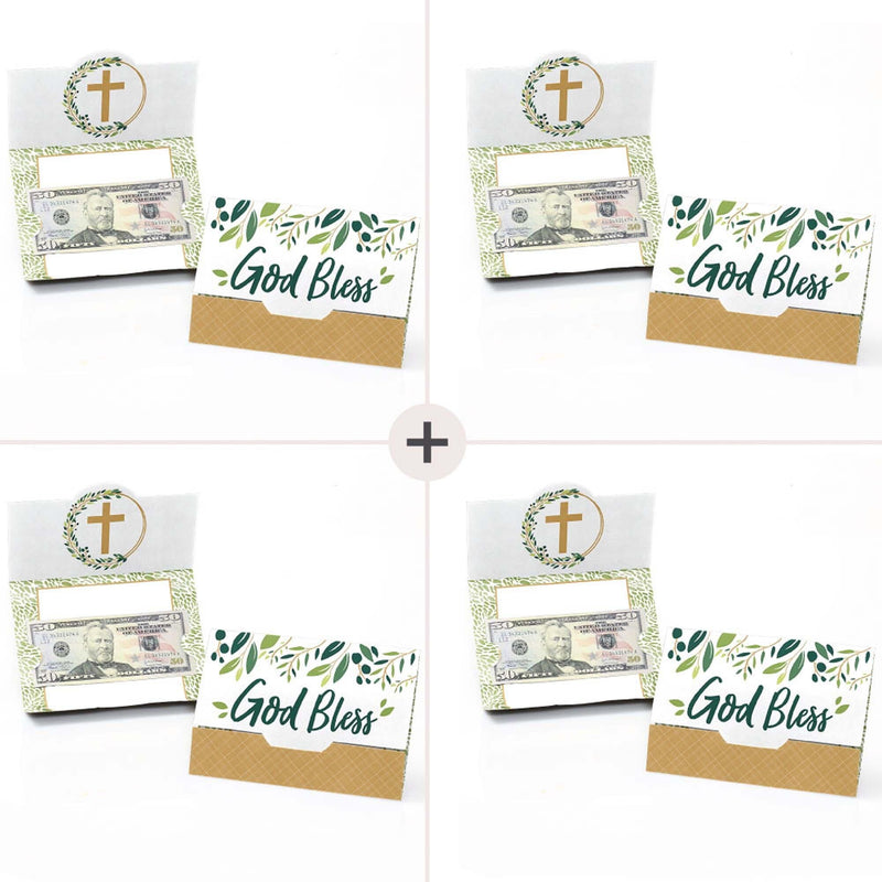 Elegant Cross - Assorted Religious Party Money And Gift Card Holders - Set of 8