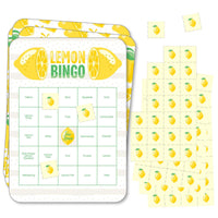 So Fresh - Lemon - Bingo Cards and Markers - Citrus Lemonade Party Bingo Game - Set of 18
