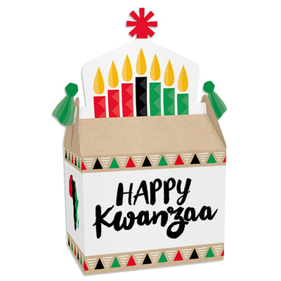  Big Dot of Happiness Happy Kwanzaa - Square Favor Gift Boxes -  African Heritage Holiday Bow Boxes - Set of 12 : Health & Household