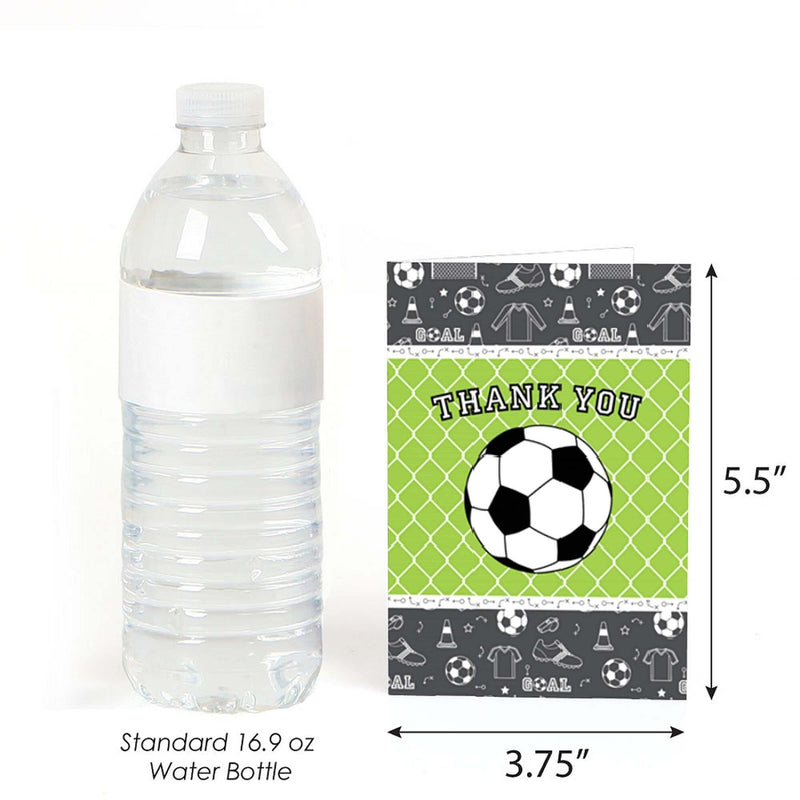 GOAAAL! - Soccer - Party Thank You Cards - 8 ct