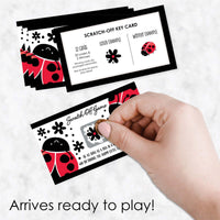 Happy Little Ladybug - Baby Shower or Birthday Party Game Scratch Off Cards - 22 ct