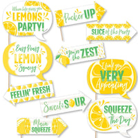 Funny So Fresh - Lemon - 10 Piece Citrus Lemonade Party Photo Booth Props Kit