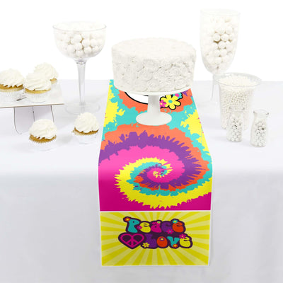 60's Hippie - Petite 1960s Groovy Party Table Runner - 12" x 60"