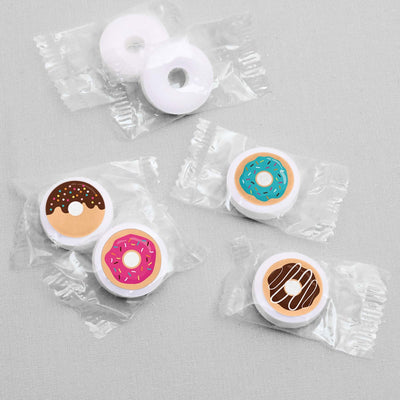 Donut Worry, Let's Party - Doughnut Party Round Candy Sticker Favors - Labels Fit Hershey's Kisses - 108 ct