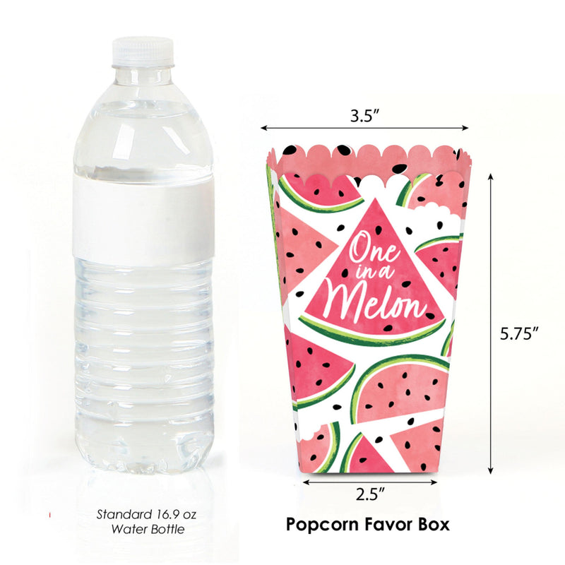 Sweet Watermelon - Fruit Party Favor Popcorn Treat Boxes - Set of 12