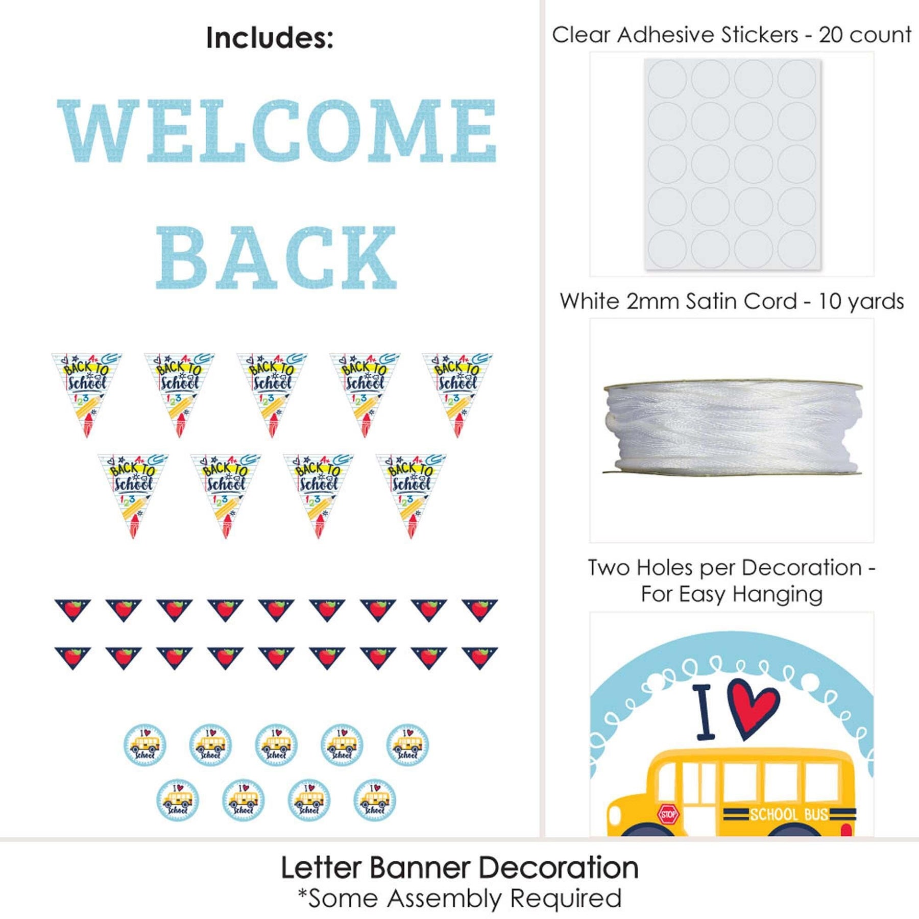 Back to School - First Day of School Classroom Letter Banner Decoration - 36 Banner Cutouts and Welcome Back Banner Letters | BigDotOfHappiness.com – Big Dot of Happiness LLC back-to-school-first-day-of-school-classroom-letter-banner-decoration-36-banner-cutouts-and-welcome-back-banner-letters-bigdotofhappiness-com-big-dot-of-happiness-llc