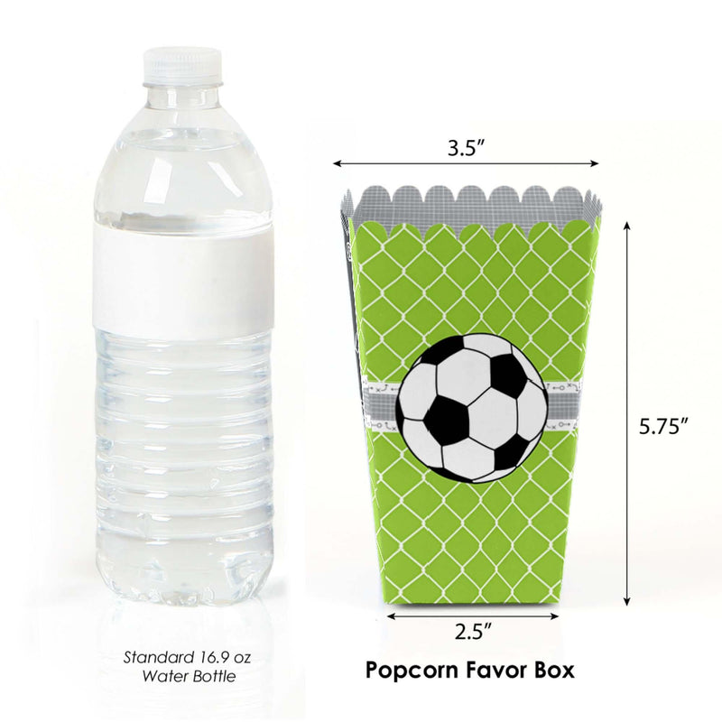 GOAAAL!  - Soccer - Baby Shower or Birthday Party Favor Popcorn Treat Boxes - Set of 12
