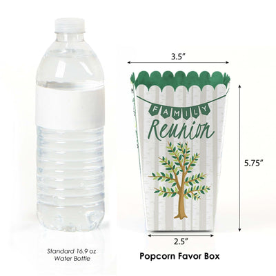 Family Tree Reunion - Family Gathering Party Favor Popcorn Treat Boxes - Set of 12