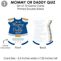 Royal Prince Charming - 4 Baby Shower Games - 10 Cards Each - Who Knows Mommy Best, Mommy or Daddy Quiz, What's in Your Purse and Oh Baby - Gamerific Bundle