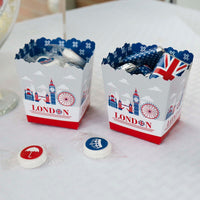 Cheerio, London - Party Mini Favor Boxes - British UK Party Treat Candy Boxes - Set of 12