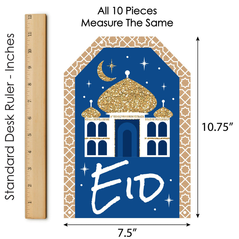 Ramadan - Hanging Vertical Paper Door Banners - Eid Mubarak Party Wall Decoration Kit - Indoor Door Decor