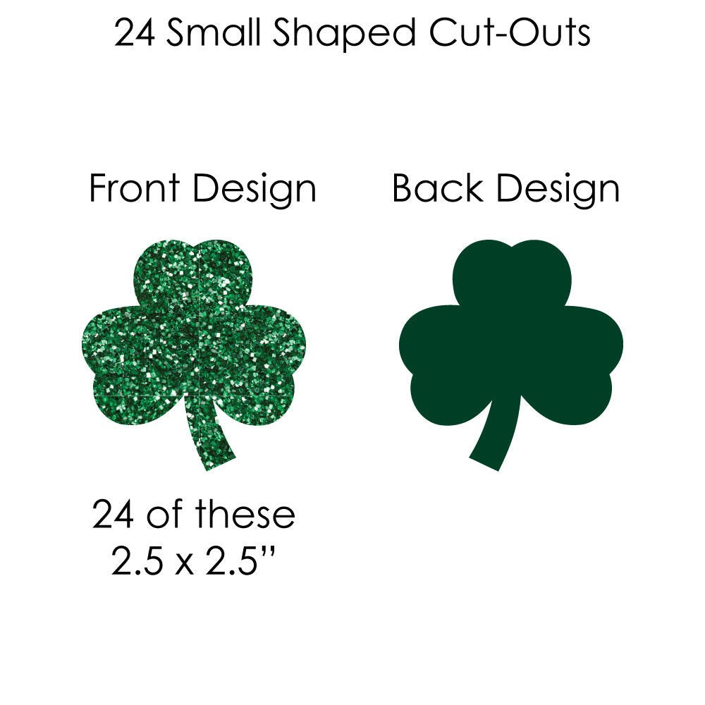 St. Patrick's Day - Saint Patty's Day Party DIY Decorations - Clothespin Garland Banner - 44 Pieces