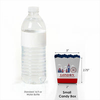 Cheerio, London - Party Mini Favor Boxes - British UK Party Treat Candy Boxes - Set of 12