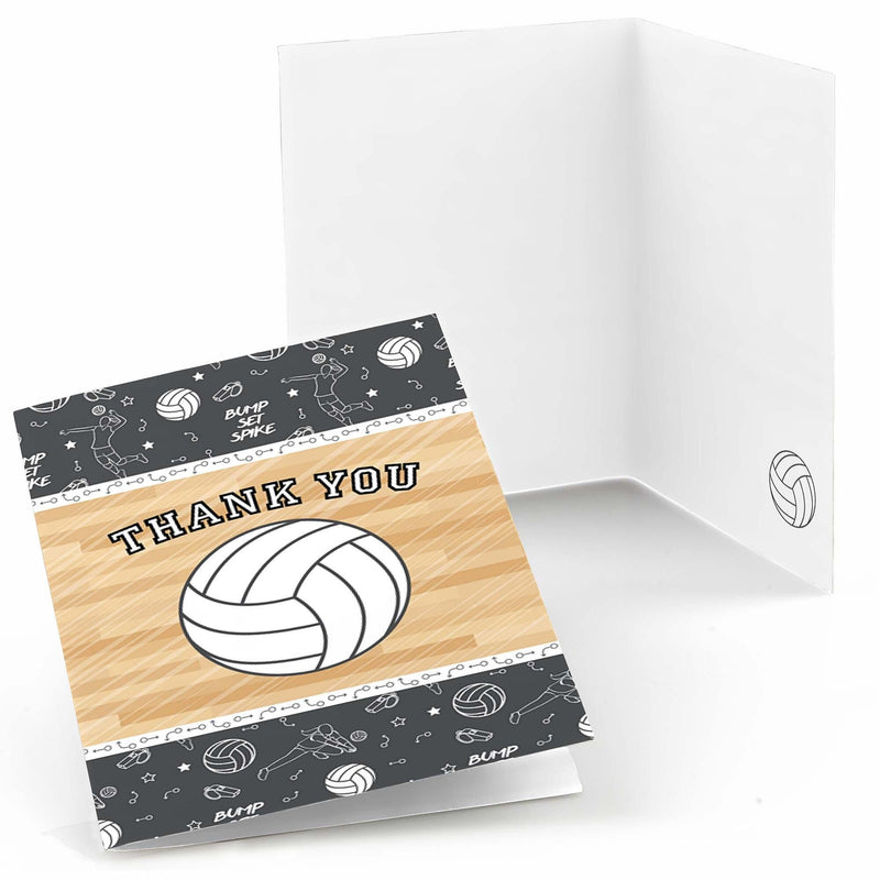 Bump, Set, Spike - Volleyball - Party Thank You Cards - 8 ct