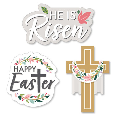 Religious Easter - DIY Shaped Christian Holiday Party Cut-Outs - 24 Count