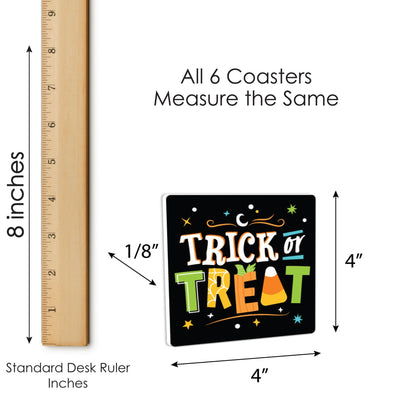 Jack-O'-Lantern Halloween - Funny Kids Halloween Party Decorations - Drink Coasters - Set of 6