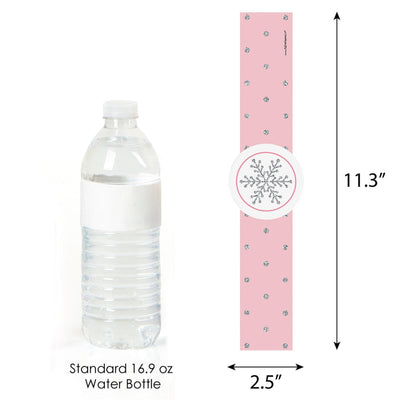 Pink Winter Wonderland - DIY Holiday Snowflake Birthday Party and Baby Shower Wrapper - 15 ct