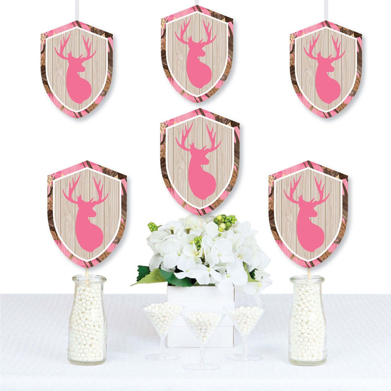 Pink Gone Hunting - Decorations DIY Deer Hunting Girl Camo Party Essentials - Set of 20