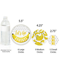 Let's Go Bananas - Tropical Party Giant Circle Confetti - Party Decorations - Large Confetti 27 Count