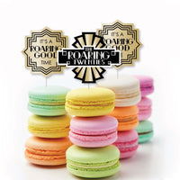 Roaring 20's - Dessert Cupcake Toppers - 1920s Art Deco Jazz Party Clear Treat Picks - Set of 24