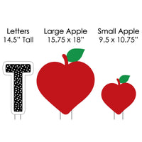 Teacher Appreciation - First and Last Day of School Yard Sign Outdoor Lawn Decorations - Thank You Teachers Yard Signs - We Love Our Teachers