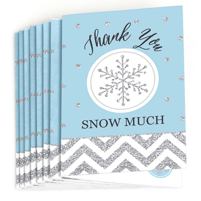 Winter Wonderland - Snowflake Holiday Party & Winter Wedding Thank You Cards