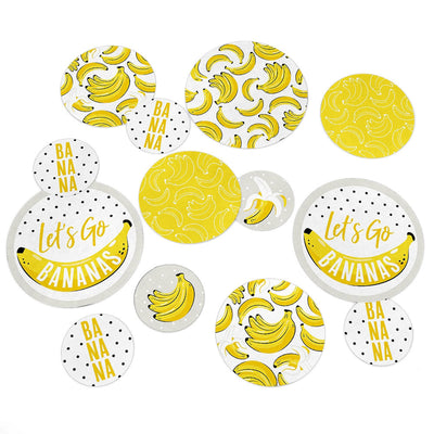 Let's Go Bananas - Tropical Party Giant Circle Confetti - Party Decorations - Large Confetti 27 Count