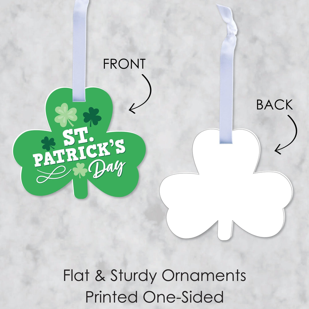 Shamrock St. Patrick's Day - Saint Paddy's Day Decorations - Tree Ornaments - Set of 12