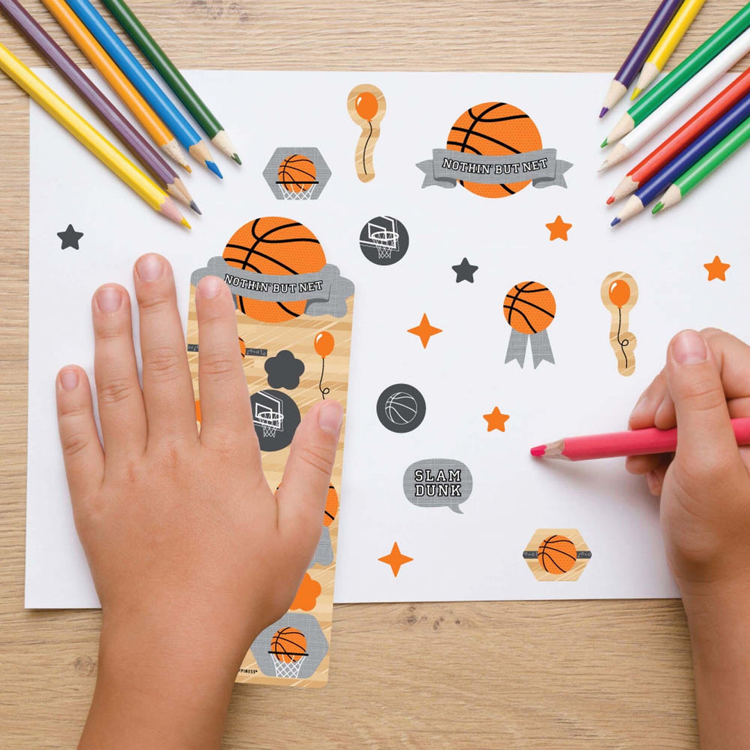 Nothin' But Net - Basketball - Birthday Party Favor Kids Stickers - 16 Sheets - 256 Stickers