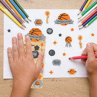 Nothin' But Net - Basketball - Birthday Party Favor Kids Stickers - 16 Sheets - 256 Stickers