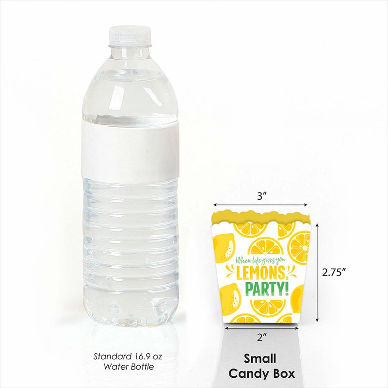 So Fresh - Lemon - Party Mini Favor Boxes - Citrus Lemonade Party Treat Candy Boxes - Set of 12