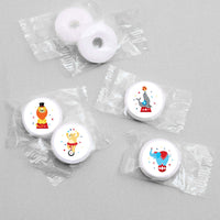 Carnival - Step Right Up Circus - Carnival Themed Round Candy Sticker Favors - Labels Fit Hershey's Kisses (1 sheet of 108)