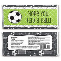 GOAAAL! - Soccer - Candy Bar Wrapper Baby Shower or Birthday Party Favors - Set of 24