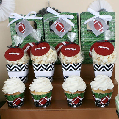 End Zone - Football - Baby Shower Decorations - Party Cupcake Wrappers - Set of 12
