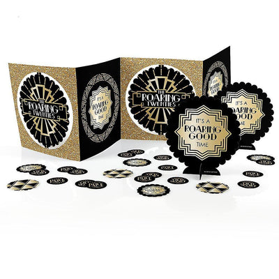 Roaring 20's - 1920s Art Deco Jazz Party Centerpiece and Table Decoration Kit