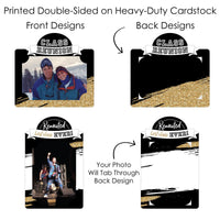 Reunited - School Class Reunion Party Picture Centerpiece Sticks - Photo Table Toppers - 15 Pieces