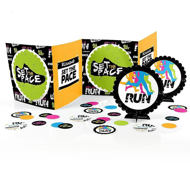 Set The Pace - Running - Track, Cross Country or Marathon Party Centerpiece and Table Decoration Kit