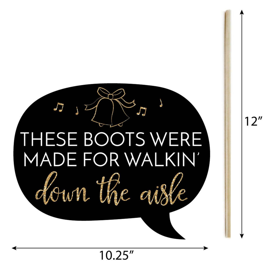 Funny Nash Bash - 10 Piece Nashville Bachelorette Party Photo Booth Props Kit