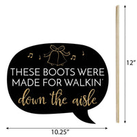Funny Nash Bash - 10 Piece Nashville Bachelorette Party Photo Booth Props Kit