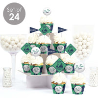 Par-Tee Time - Golf - Cupcake Decorations - Birthday or Retirement Party Cupcake Wrappers and Treat Picks Kit - Set of 24