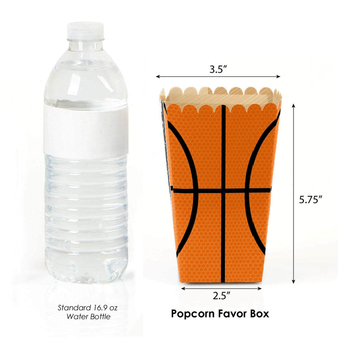 Nothin' but Net - Basketball - Baby Shower or Birthday Party Favor Popcorn Treat Boxes - Set of 12