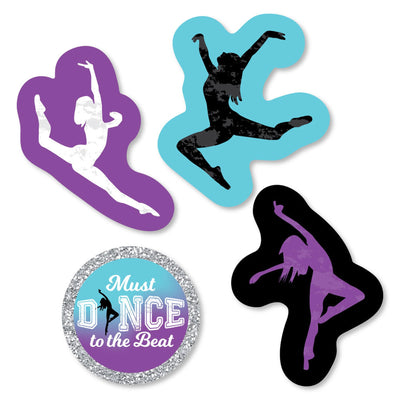 Must Dance to the Beat - Dance - DIY Shaped Birthday Party or Dance Party Cut-Outs - 24 ct
