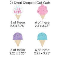 Scoop Up The Fun - Ice Cream - Sprinkles Party DIY Decorations - Clothespin Garland Banner - 44 Pieces