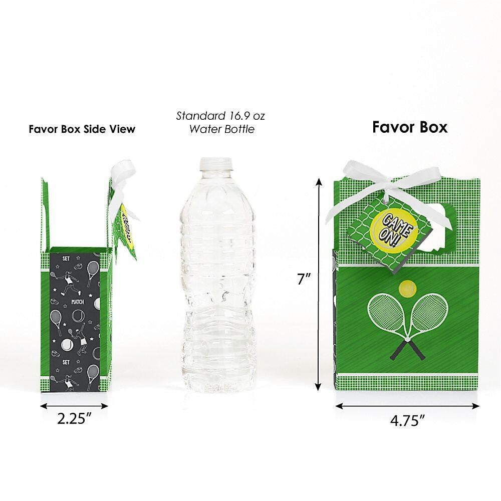 You Got Served - Tennis - Baby Shower or Tennis Ball Birthday Party Favor Boxes - Set of 12