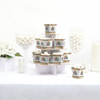 Happy Kwanzaa - Party Mini Favor Boxes - African Heritage Holiday Party Treat Candy Boxes - Set of 12